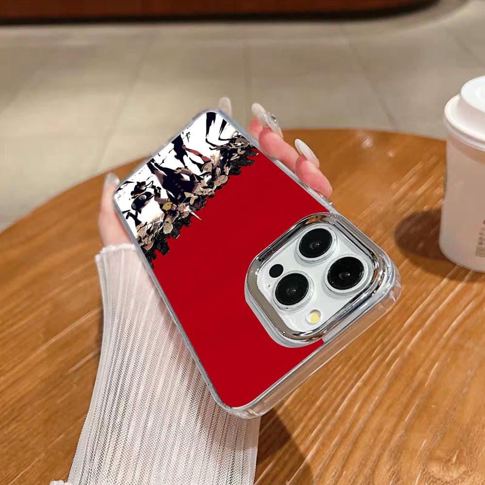 P-Personas Poster Phone Case For Iphone 17 16 15 14 13 12 11 Pro Max Xr Air Plus Silicone Cover Silver Hard Shell Cover