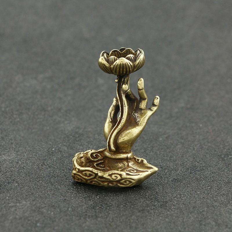 62KD Hand Lotus Incense for Burner Incense Base Air for Fresh Purifier Censer for Indoor Outdoor Room Air for Fresh To