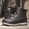 Autumn and winter large size men's high-top tooling snow boots outdoor versatile velvet warm Martin boots