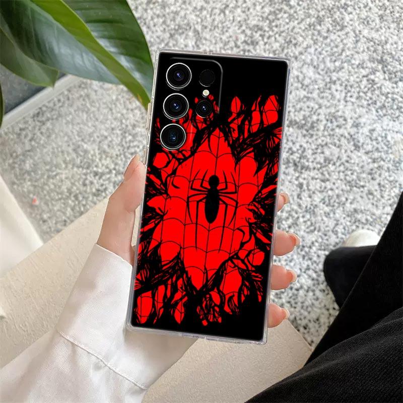 Funda Transparente Marvel Spiderman Venom S26 Para Samsung Galaxy S26 S25 Ultra S24 S22 S26 Plus S20 S23 S21 S25 FE 5G Cubierta Transparente