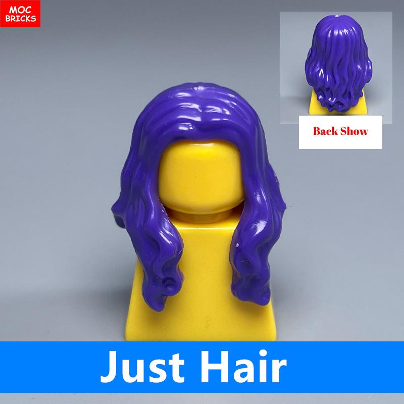 10pcs MOC Bricks 1014 1025 4cm Figure Female Women Hairs Assembled Particles Building Blocks Accessories Kids Toys Plastic Dolls