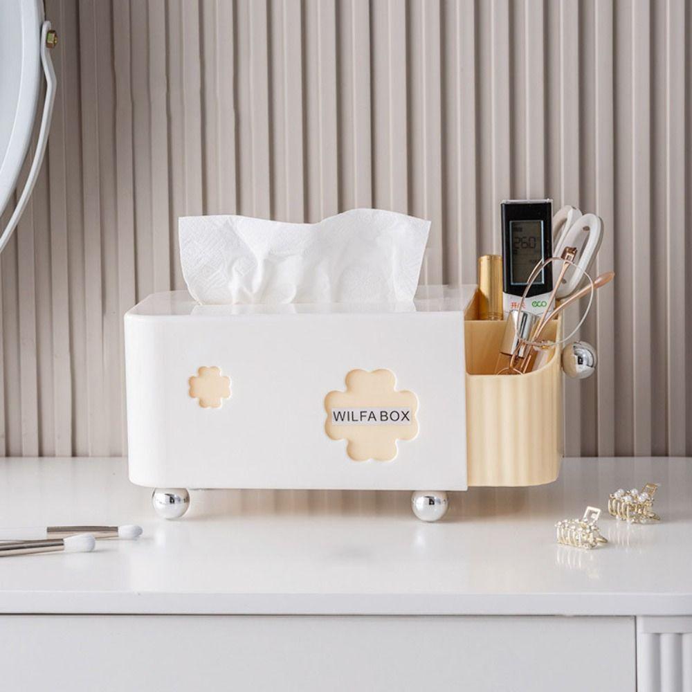 Large Capacity Desktop Storage Box Space Saving Napkin Dispenser Creative Tissue Box  Office