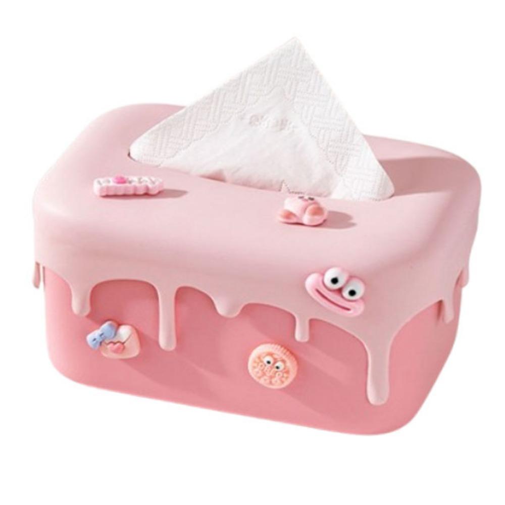 Cream Style Paper Towel Holder Plastic Napkin Storage Case Nordic Paper Towel Dispenser  Household