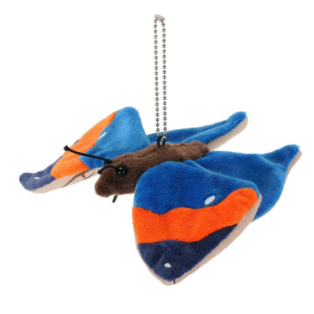 [COLORATA] Colorata Plush Mascot Leaf Butterfly (Yanbaru Creaturewith Chain) Realistic Butterfly Keychain Doll Gift (Twice Tested)  Christmas Present