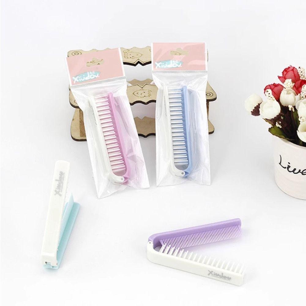 Hair Care 2 in 1 Folding Comb Portable Foldable Comb Hair Comb Travel Hair Brush  Household