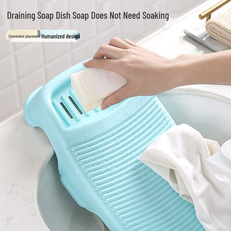 Compact Non-Slip Plastic Washboard for Underwear, Socks, and Clothes In Household Basin