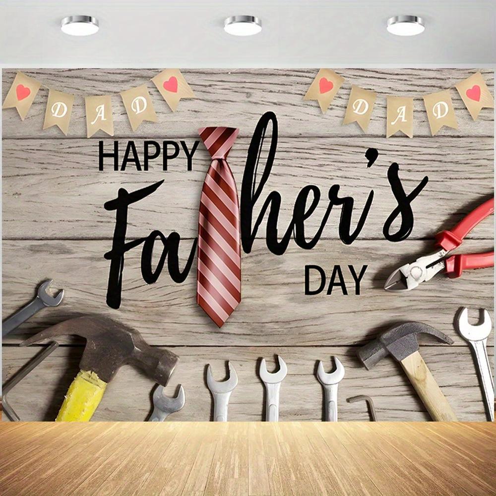 1pc Tool Father's Day Background Fabric Banner Suitable for Father's Day Supplies Anniversary Home Decoration