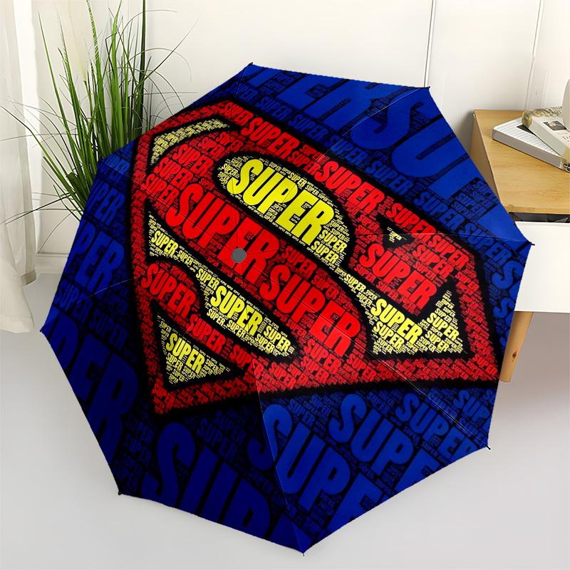 

1pc Superhero Symbol Umbrella with Plastic Handle,Suitable for All Seasons Travel Outdoor Multi-functional UmbrellaDCS265