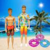 10Pcs Doll Clothes Accessories Inch Boy Ken Dolls Include Outfits Beach Shorts Shoes Swim Ring Surfboard and for 12 4 2 1 Kid Friendly Entertaining