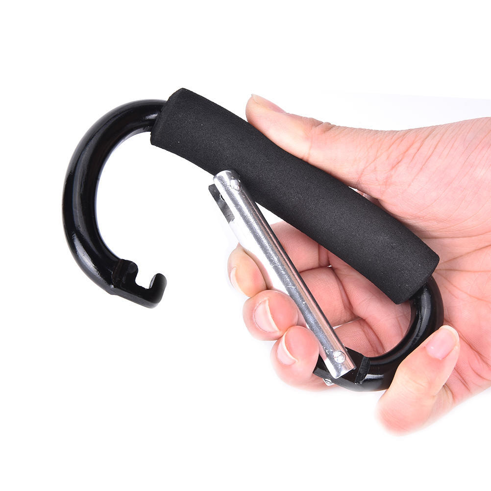 

Pram Pushchair Shopping Bag Hook Carabiner Large D Ring Buggy Mummy Clip