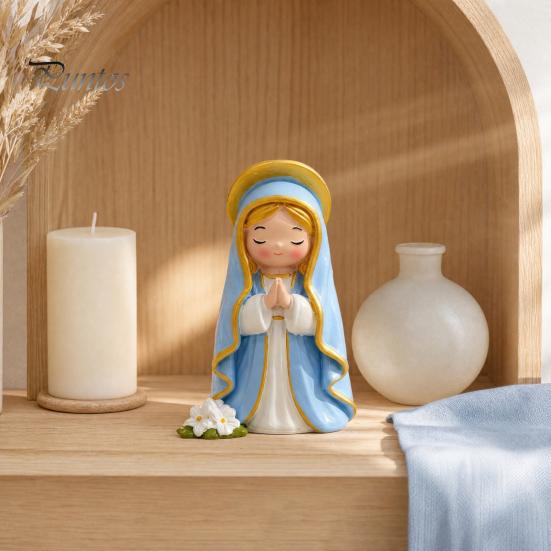 Statua da Giardino in Resina, Statuine di Bambine Carine, Mini Statuetta da Collezione in Preghiera, Decorazione per Camera da Letto Piccole Statue Ornamenti per Casa Ufficio Scrivania