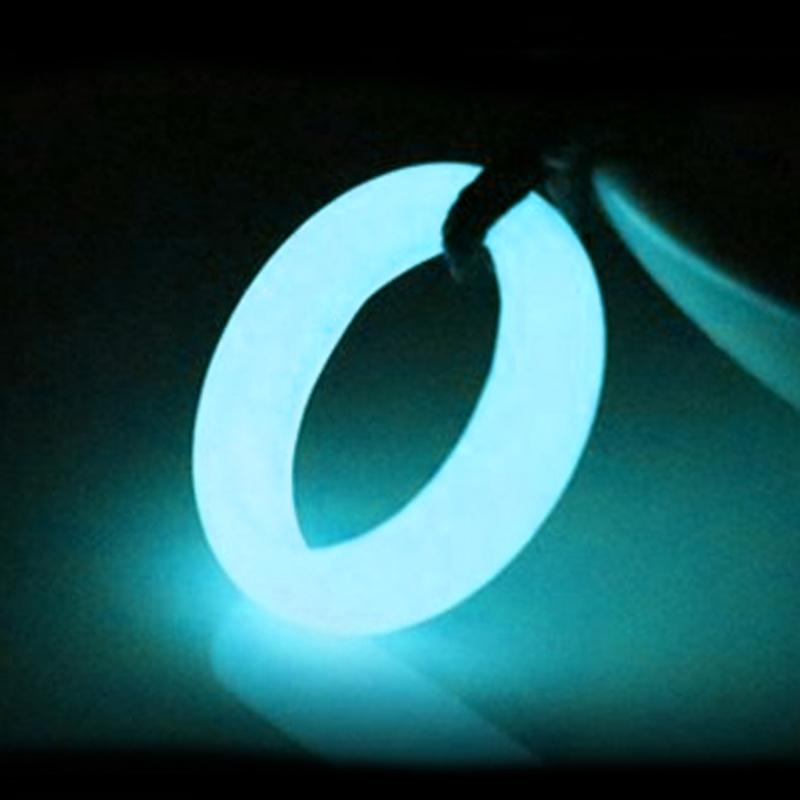 Rarely 8mm Wide Natural Fluorite Luminous Stone Glow In Dark Ring Fine Jewelry
