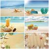 Decorazione Sfondo Spiaggia Tropicale Conchiglia Stella Marina Vacanza Estiva Per Festa in Piscina Sfondi Per Fotografie