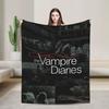 The Vampire Diaries Blanket Flannel Decoration Drama Horror Dark Fantasy   Throw Blankets for Bed Travel Bedspreads