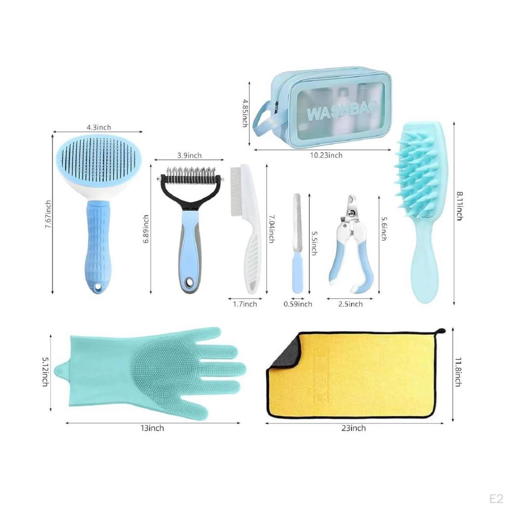 Pet Grooming Kit with Storage Bag Self-Cleaning Organizer Organized for Home