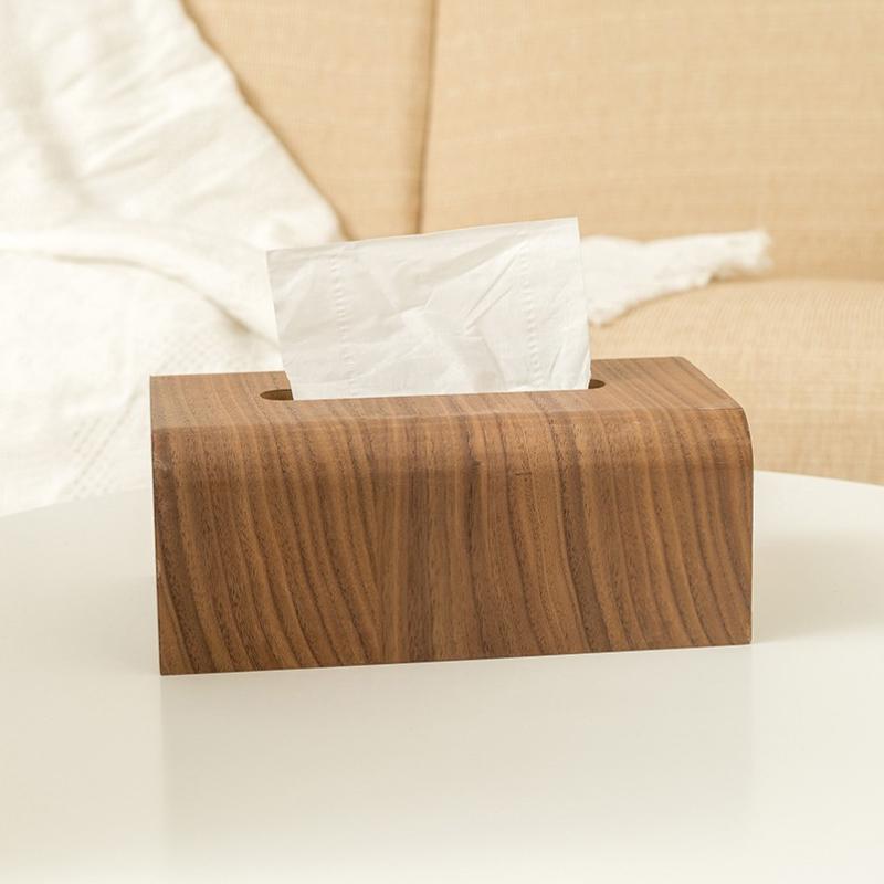 Wooden Tissue Boxes Bedroom Napkins Storage Box Lavatory Creativity Toilet Paper Case Household Kitchen Organization Container