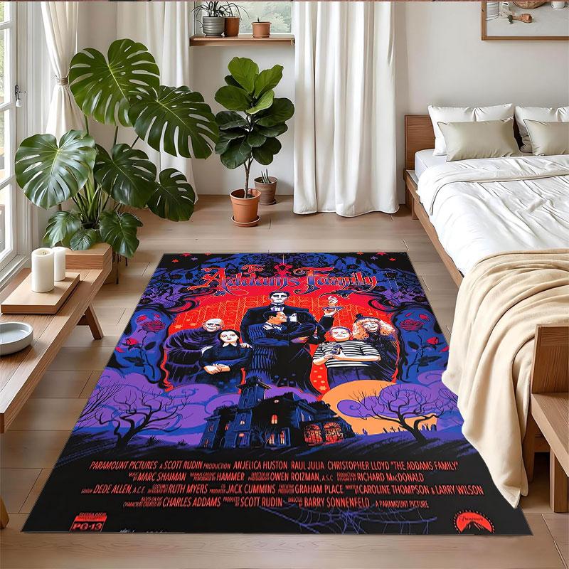 Crystal Velvet Rug Soft Non Slip Indoor Floor Mat Home DecorThe Addams Family