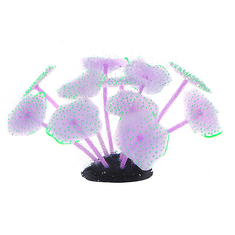 Silicone Coral Mushroom Bonsai Aquarium Ornaments for Landscaping фиолетовый