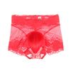 Sexy Spitzen-Slips Herren und Damen gleich Hochtailliert Drag-Spitze versteckte jj gefälschte Damen-Slips D dreidimensionaler Überzug