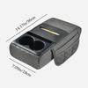 Car Armrest Cushion Extender with Storage Wireless Charging Cup Tissue Holder Multifunctional Interior Accessories Organizer