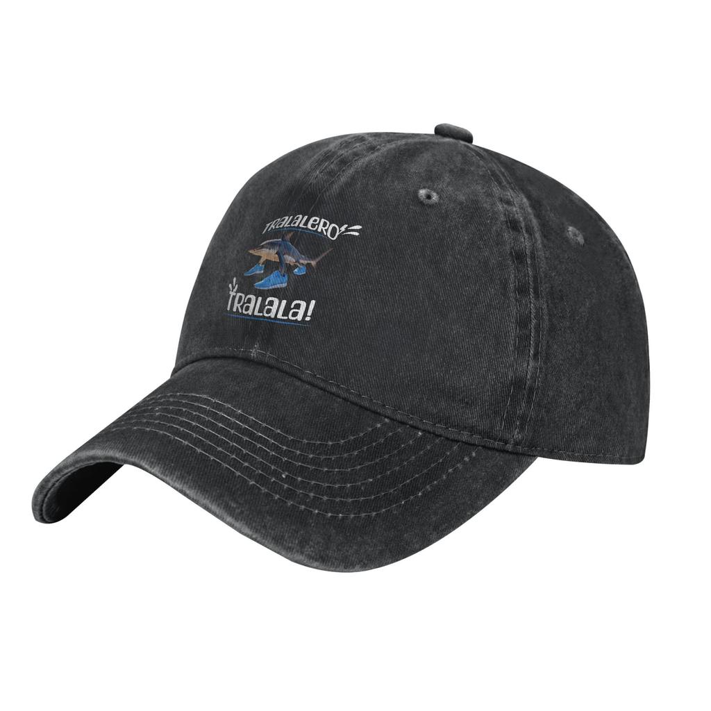 Vintage Tralalero Tralala Italian Brainrot Baseball Cap for Men Women Distressed Washed Snapback Hat  Outdoor Soft Hats Cap