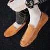 Fashion Handmade Men's Loafers Slip On Casual Shoes Summer New Breathable Sneakers Shallow Dress Shoes Plus Size Suede Leather Men Shoes