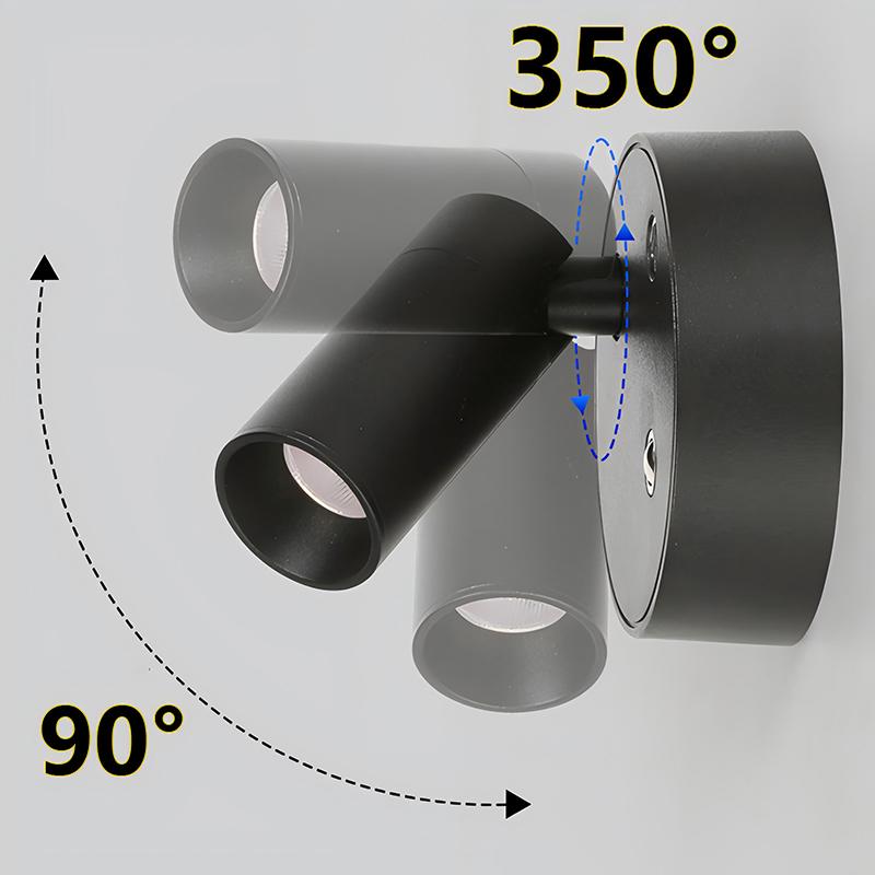 1000LM Magnetic Wall Light LED Table Lamp Touch  3-Color Dimmable  350° Rotatable USB Rechargeable Bedroom Bedside Night Light