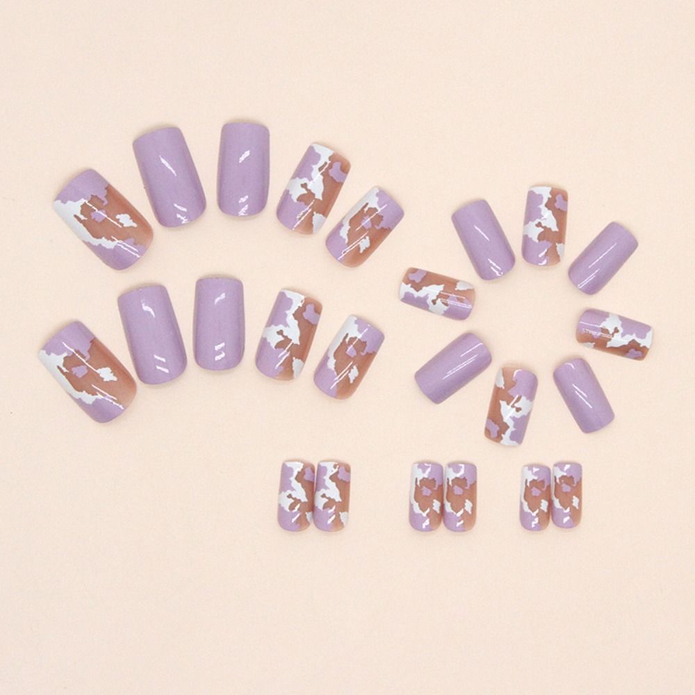 French Fake Nials Long Square Nail Tips Fashion False Nails  DIY