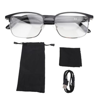 Smart Bluetooth Glasses Built In Microphone and Speaker Voice Control Smart Wireless Sunglasses for Outdoor Silver