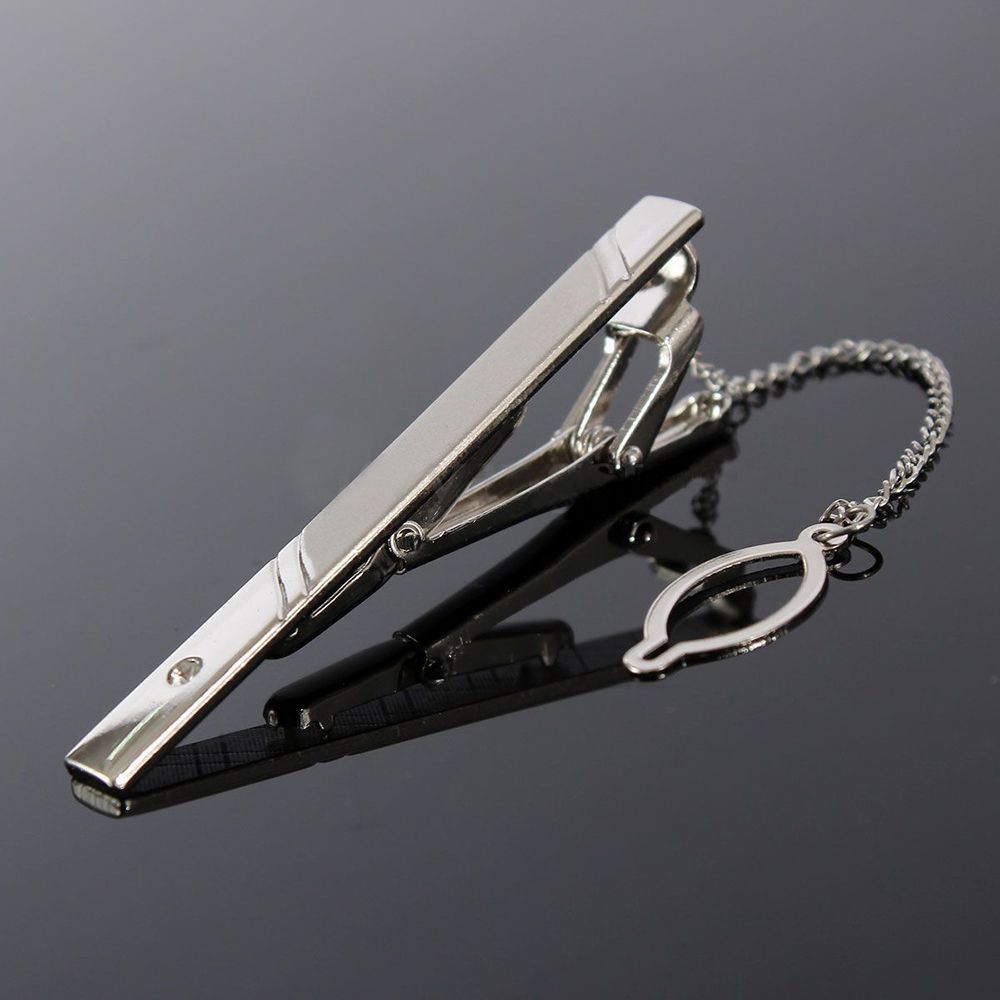 Formal Charm Fashion Simple Silver Multi Style Men Clamp Dress Shirt Pin Clip Clasp Necktie Bar