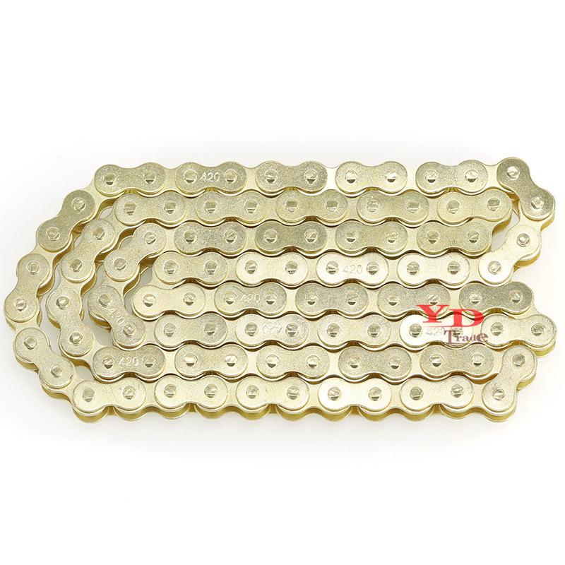 Gold Racing Chain for Off-road Motorcycles, ATVs, and Buggies - 420 Chain
