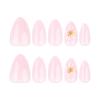 24PC 3D Artificial Nail Plastic Reusable Press On Nail Floral Design Comfortable Nail Stickers For Everyday Fashion Styles