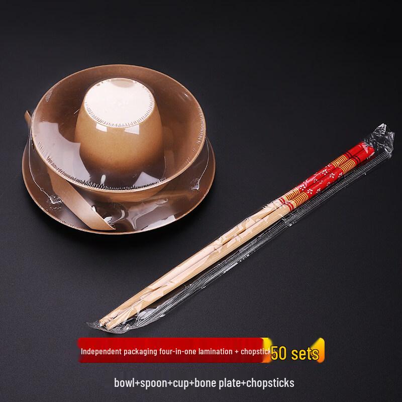 ZISIZ Disposable Plastic Tableware Set