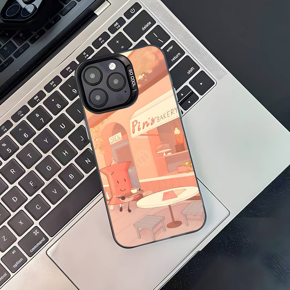 Bfdi Battle For Dream Island Phone Case For iPhone 17,16,15,14,13,12,11,Pro,XS,Max,Plus,Mini,SE4,E Black Matte Shockproof Cover