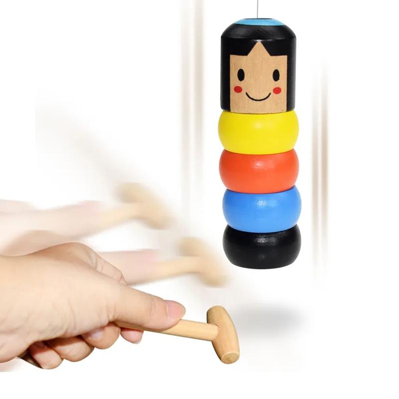 Funny Immortal Daruma Unbreakable Wooden Man Magic Tricks Close Up Street Stage Performance Props Cool Stuff For Kids Adults