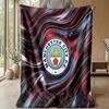 Manchester City Theme Blanket Soft Flannel Blanket Plush Throw Blanket Cozy Sofa Bed Blanket for Home Decor