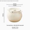 Large Ceramic Lard Pot with Spoon