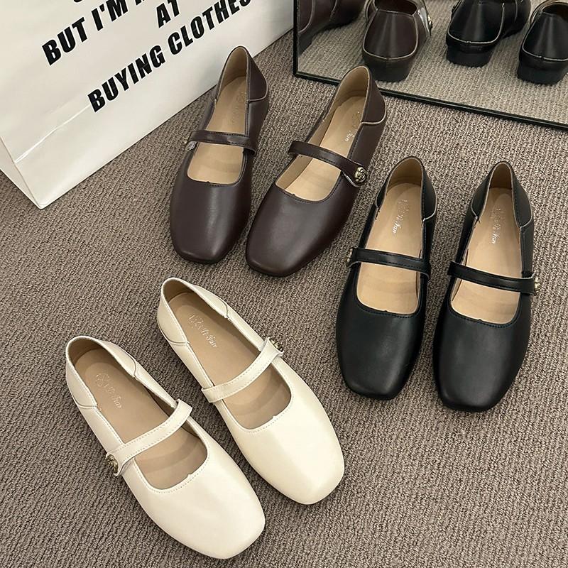 Fashion 2025 New Spring Women Mary Jane Shoes Casual and Comfortable Street Style Soft Sole Female Dress Flats Shoes
