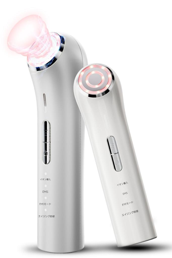 Genuine EMS Facial Beauty Device, Multi-Function, Eye Care, RF Facial Beauty Device, Iontophoresis, Body Care, Heat Treatment, 3-Color LED, Light