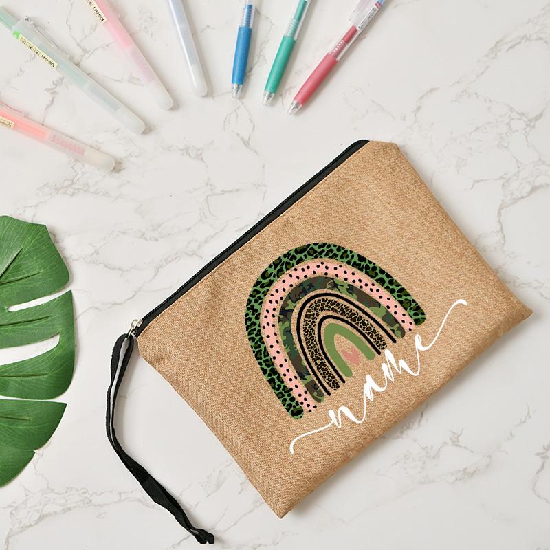 Women Cosmetic Bags  Best Gift for Mom Personal Custom Name Makeup Bag Pouch Travel Outdoor Toiletries Organizer Lipstick Bag