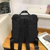 Men Nylon Backpack Solid Color Women Small Backpack