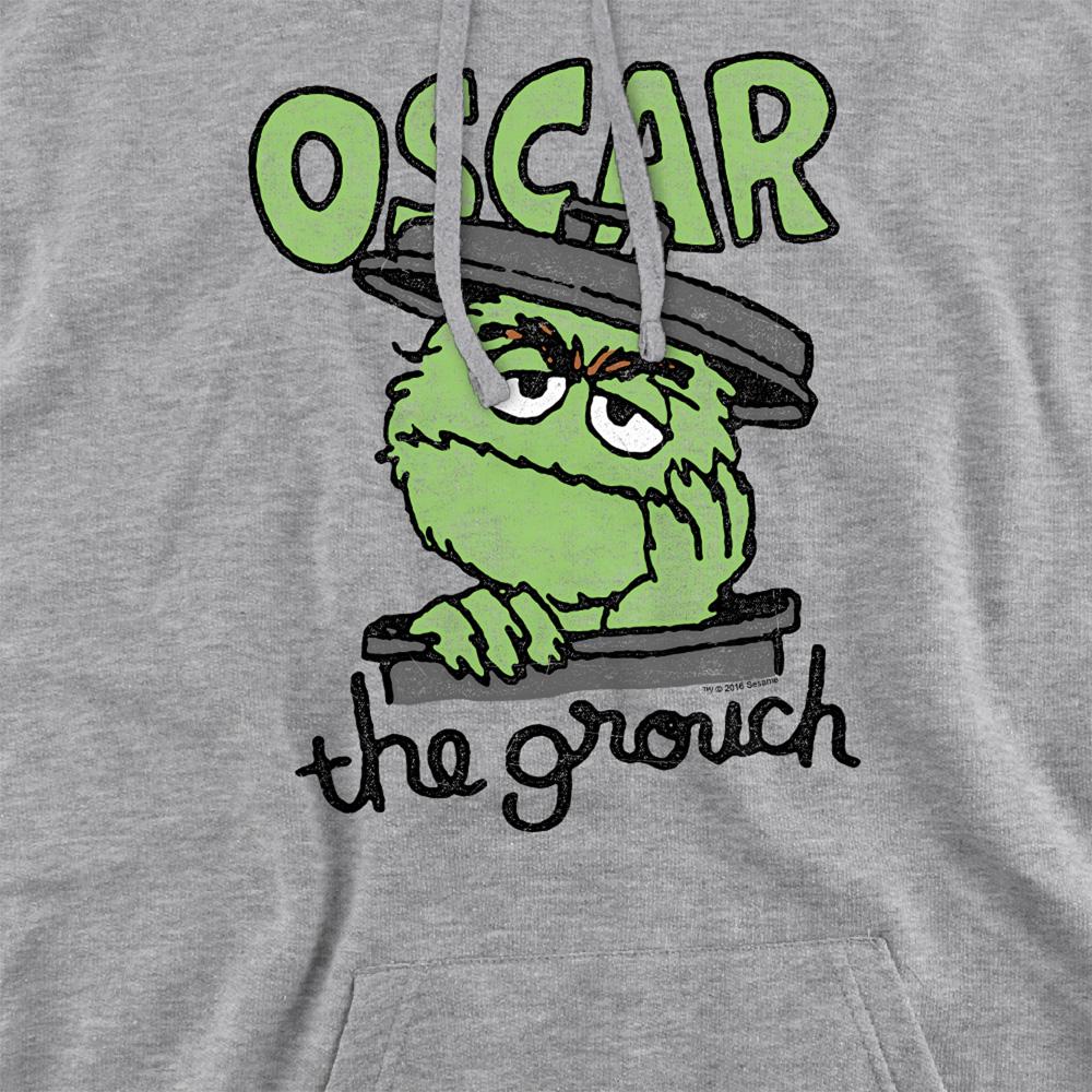 Sesame Street Unisex Adult Oscar The Grouch Can Heather Hoodie
