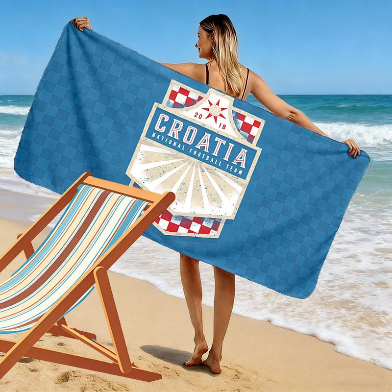 CRO logo Print Beach Towel, Large Soft Quick Dry Towel for Beach Camping Swimming