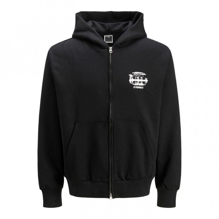 Jack And Jones Mens Graphic Print Regular Full Zip Hoodie