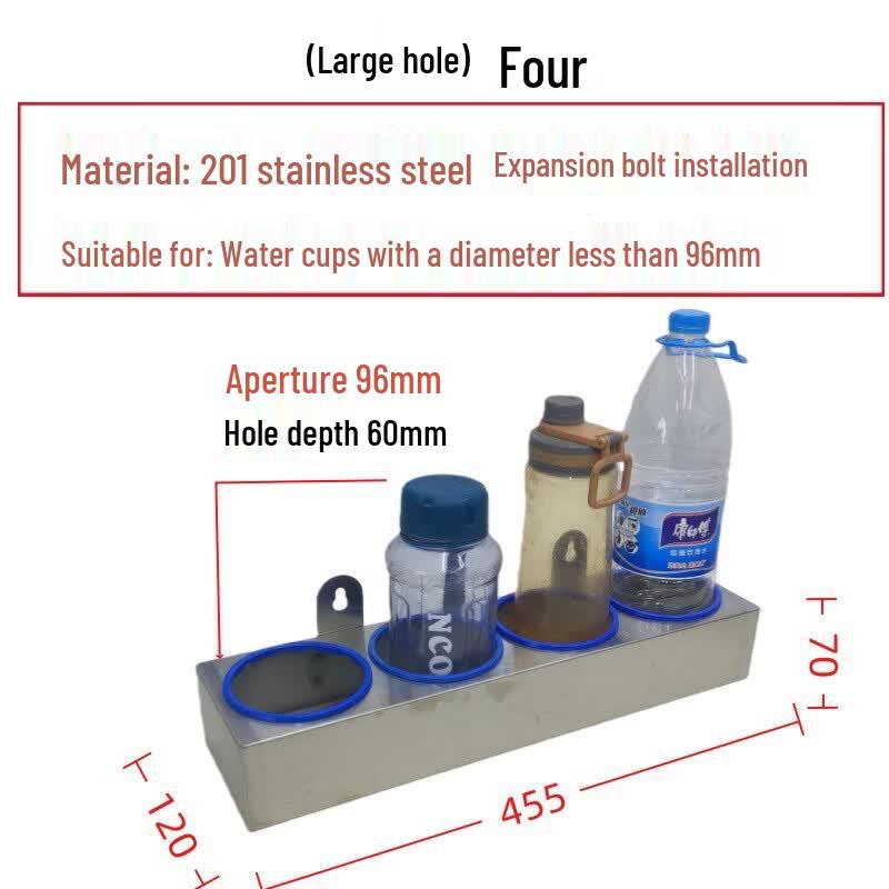 Zhishi Wall-Mounted Stainless Steel Cup Holder