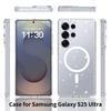 For Samsung Galaxy S25 Ultra Magnetic Case Glitter Design TPU PC PET Drop Proof Phone Cover