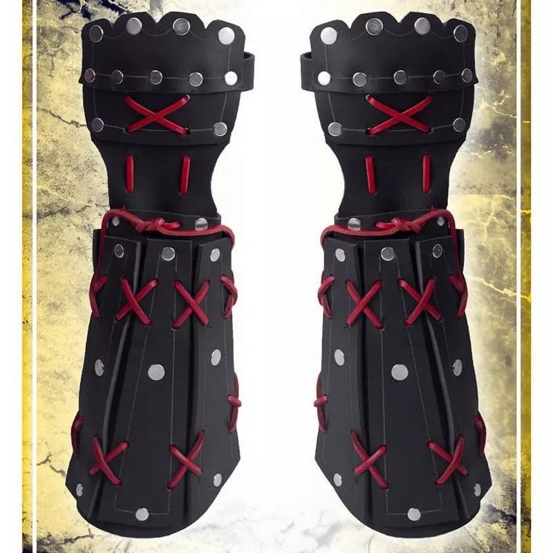 Ninja Samurai Rustning Armbeskytter Lang Hanske Viking Ridder Cosplay Kostyme Fantasi Hanske Armbånd