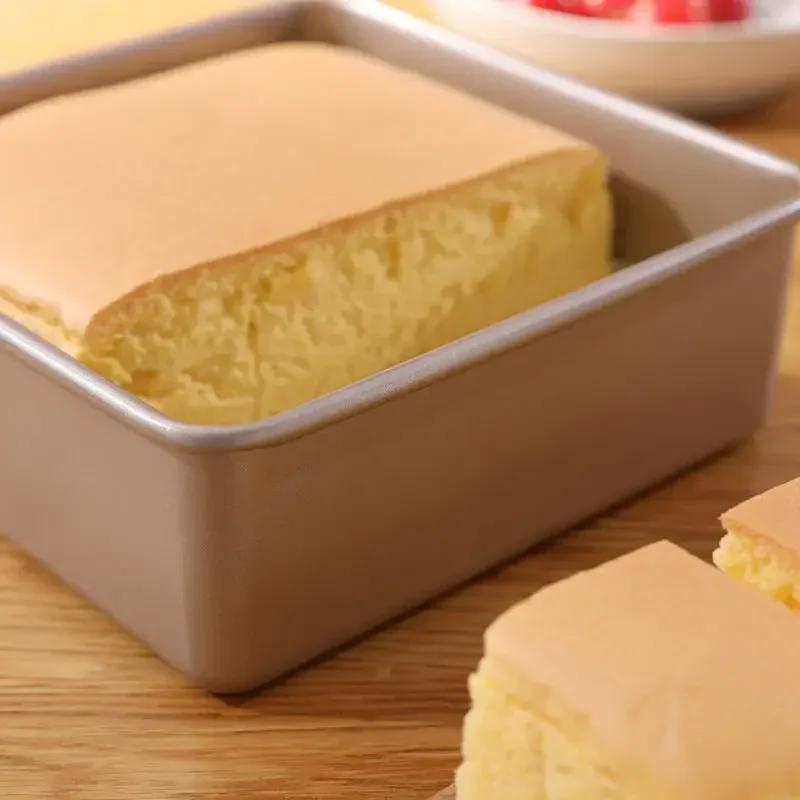 6/8/9 Inch Non-Stick Square Cake Baking Pan, Carbon Steel Loaf Tray, Pie Pizza Bread Cake Tin Bakeware Kitchen Baker Tools