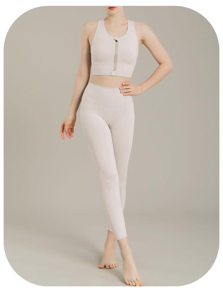 Stötsäker sport-BH i plusstorlek: Dragkedja fram, Justerbar, Vacker ryggdesign för löpning, yoga och fitness