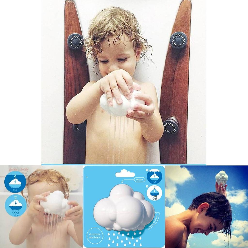 Juguete de Nube para Ducha de Bebé con Efecto de Lluvia para el Baño y Juego Sensorial
